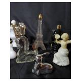 Assorted Decorative Perfume Bottles and Figurines Collection