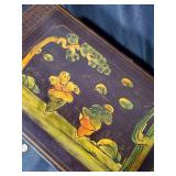 Vintage Hand-Painted Wooden Chest with Asian Motifs