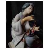 Lladro Porcelain Figurine - Geisha with Cherry Blossoms