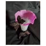 Pink Flower-Shaped Table Lamp with Butterfly Accent