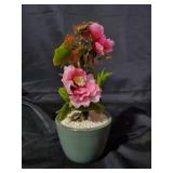 Lot of 4 Decorative Floral Arrangements in Ceramic Pots