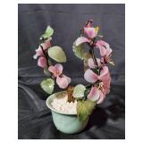 Lot of 4 Decorative Floral Arrangements in Ceramic Pots