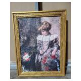 Framed Portrait of a Young Girl with Pearls