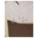 Lot of Two Jesus Art Pieces - Print and Wood Carving