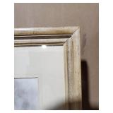 Lot of Two Jesus Art Pieces - Print and Wood Carving