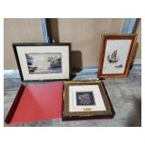Lot of Framed Asian Artwork - 3 Pieces