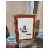 Lot of Framed Asian Artwork - 3 Pieces