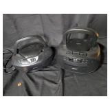 Lot of 2 Portable CD/Radio Boomboxes