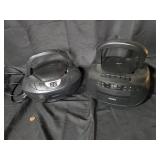 Lot of 2 Portable CD/Radio Boomboxes