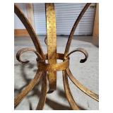 Glass Top Metal Accent Table