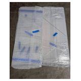 Black Wood and Glass Display Cabinet with Brass Accents and Built-In Lighting