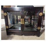 Vintage Wood and Glass Display Cabinet