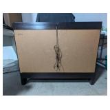 Vintage Wood and Glass Display Cabinet