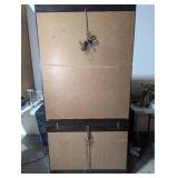 Wood and Glass Display Cabinet with Lighting