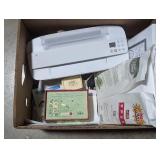 Lot of Mixed Items: Printer, Musical Box, and Household Supplies