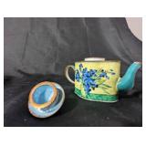 Hand-painted Floral Ceramic Teapot