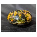 Handmade Decorative Lacquer Box with Floral and Bird Design