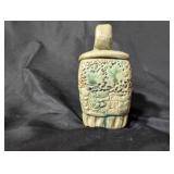 Small Green Handcrafted Ceramic Pot with Lid