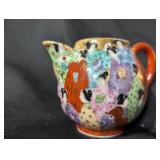 Vintage Hand-Painted Ceramic Creamer with Geisha Design