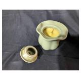 Green Ceramic Candle Holder with Lid