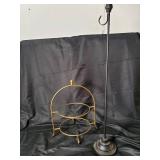 Metal Stand and Gold-Finish Two-Tier Stand