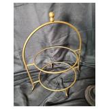 Metal Stand and Gold-Finish Two-Tier Stand