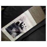 Lot of 2 Asian-Inspired Decorative Wall Scrolls