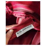 Lot of 2 Genuine Leather Handbags - Marino Orlandi & M. DEARRIAGA