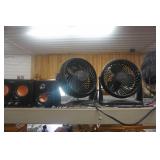 Mini Stereo System With 2 Desk Top Fans