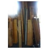 Large Lot of Log Style Shelving Posts, and Various Other Materials
