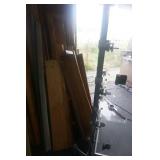 Large Lot of Log Style Shelving Posts, and Various Other Materials