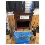 Dark Wood Single Drawer Night Stand