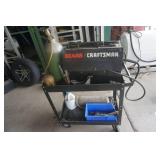 Craftsman Wire Feed Mig Welder With Tank, Tips, Wire on Wheeled Cart