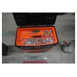 Black & Decker 2 Section Stacked Tool Box With Assorted Sockets and Socket Holders