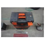 Black & Decker 2 Section Stacked Tool Box With Assorted Sockets and Socket Holders