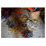 Large Lot of Boat Anchors In Assorted Sizes and Styles With Rope