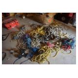 Large Lot of Boat Anchors In Assorted Sizes and Styles With Rope