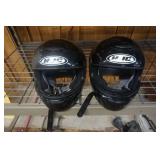 2 - HJC Brand Full Face Shield Motorcycle/Snowmowbile Riding Helmets