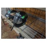 2 -  Motorcycle Snowmobile Riding Helmets One Full Face Shield One Open