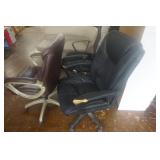 Lot of 3 Wheeled Office Chairs