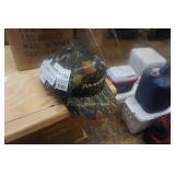 Lot of Kati Caps Polarkraft Boats Logo Baseball Caps In Mossy Oak Break Up Camo