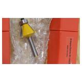 Set of 2 Chamfer Router Bits-25 & 45 Degree-1/4 x 5/8