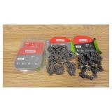 Set of 2 Oregon D66 18 Inch & 1 H67 16 Inch Chain Saw Cutting Chains-2 Loose/ 1 In Box