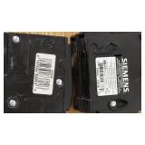 Set of 2 (1 each)Siemens Q220 2 Pole 20A 120/240v Type A Circuit Breaker & Square D QO 20-amp 2-Pole Standard Trip Circuit Breaker
