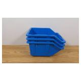 Set of 3 Blue Utility Hardware Bins