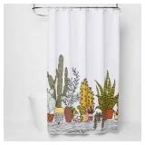 Set of 2 Plants Print Shower Curtain Green - Room Essentials