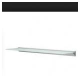 Set of 3 IKEA Ljusdal Wall-Mounted Floating Frosted Glass Shelves