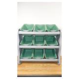 Sterilite 9 Bins Storage Rack- 30½"x15"x30"