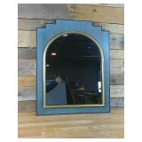 24" x 30" Wood and Brass Wall Mirror Blue - Opalhouse designed with Jungalow