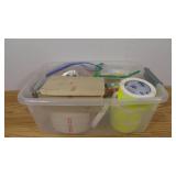 Bin of Stickers and Labels-Great for Garage Sale/ Flea Markets